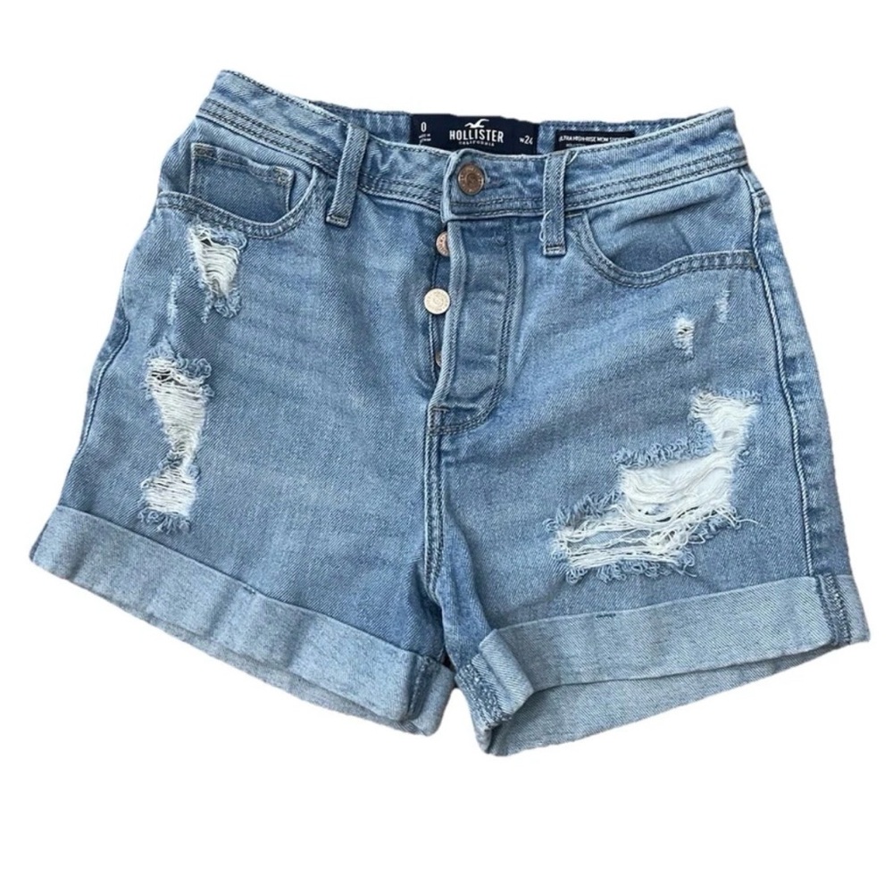 HOLLISTER CALIFORNIA w24 ULTRA HIGH-RISE MOM SHORT 3" vintage
Stretch Button Fly